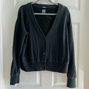 Vintage 80’s-90’s GAP Women's Black Cardigan Sweater Medium